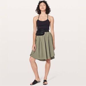 LULULEMON Everyday Skirt Olive Green sz 8